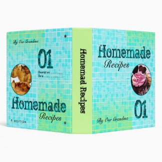 Image Insert Homemade Recipe Green Mosaic Binder