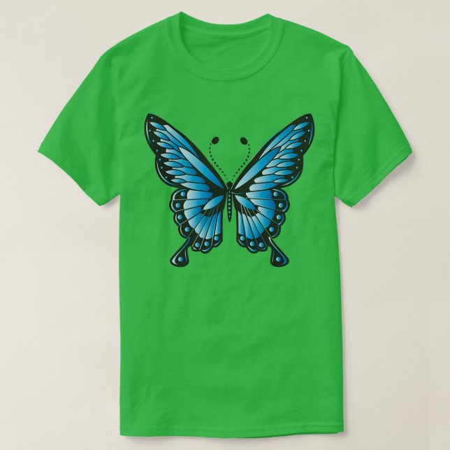 Image of a blue butterfly Butterfly blue wings T-Shirt (Design Front)