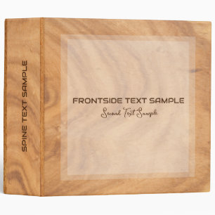 Image of a Brow Wood Grain Texture 3 Ring Binder