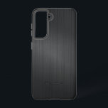 Image of a Gray Brushed Aluminum texture Samsung Galaxy S21 Case<br><div class="desc">Image of a dark-gray brushed aluminum metallic look texture. Simple and elegant design. Available on other products. Optional name/ monogram.</div>