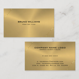 Image of a metallic gold Shiny stroke accent Business Card
