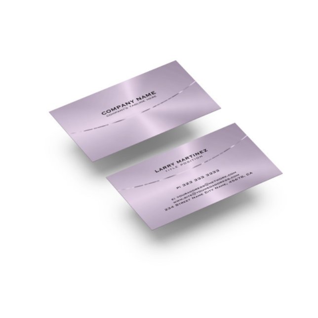 Image of a Metallic Purple Tint Texture Business Card (Creator Uploaded)