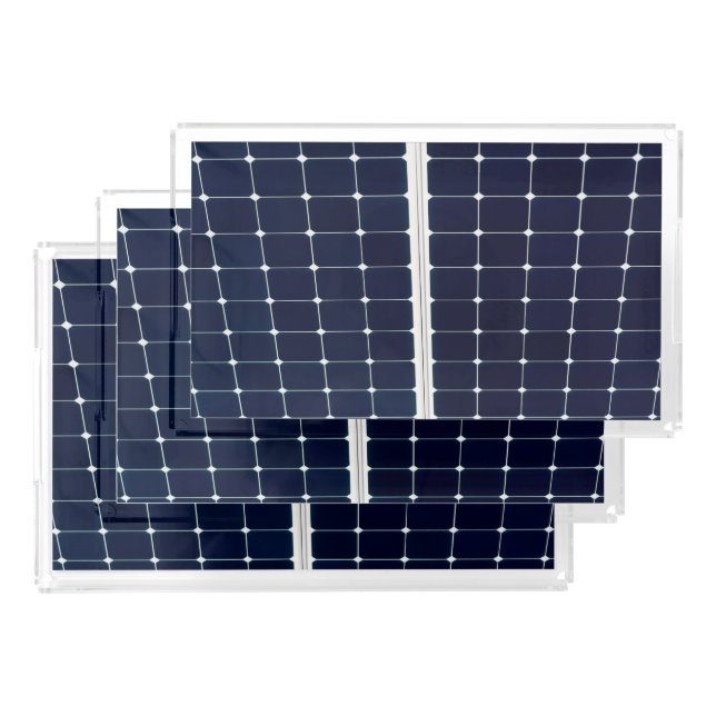 Image of a solar power panel funny acrylic tray (Set)