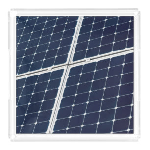 Image of a solar power panel funny acrylic tray