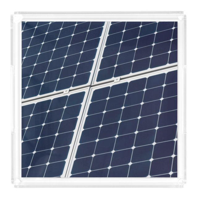 Image of a solar power panel funny acrylic tray (Large)