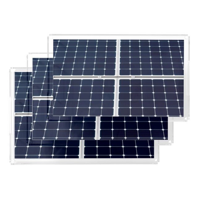 Image of a solar power panel funny acrylic tray (Set)