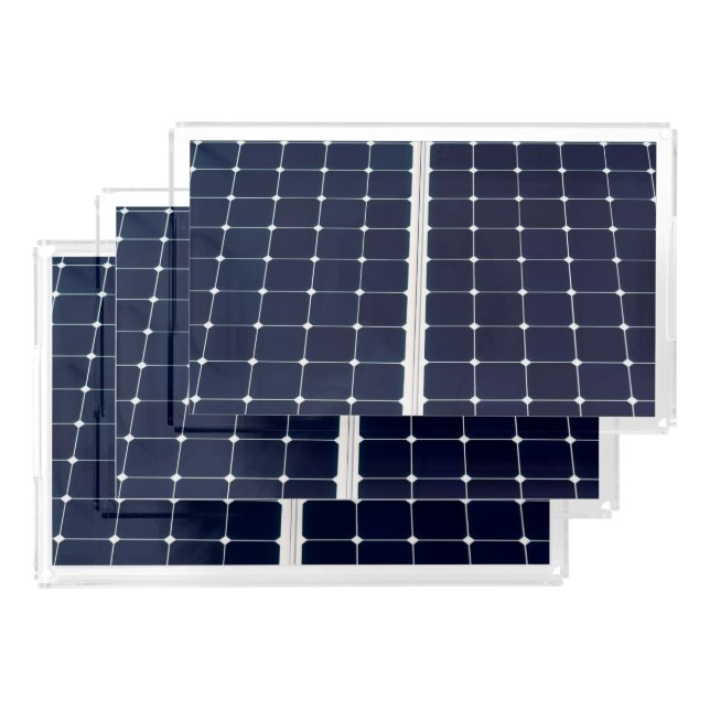 Image of a solar power panel funny acrylic tray (Set)