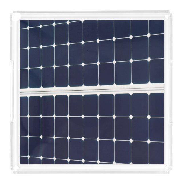 Image of a solar power panel funny acrylic tray (Large)