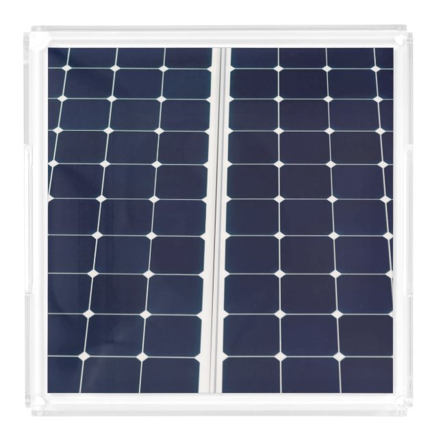 Image of a solar power panel funny acrylic tray (Large)