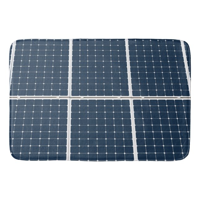Image of a solar power panel funny bathroom mat (Front)