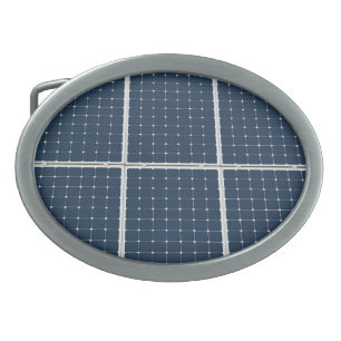 Image of a solar power panel funny belt buckle