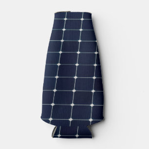 Image of a solar power panel funny bottle cooler