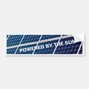 Image of a solar power panel funny bumper sticker