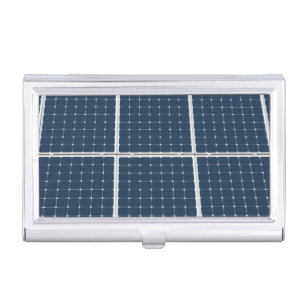 Image of a solar power panel funny business card case