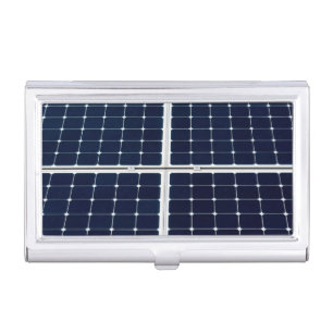 Image of a solar power panel funny business card holder