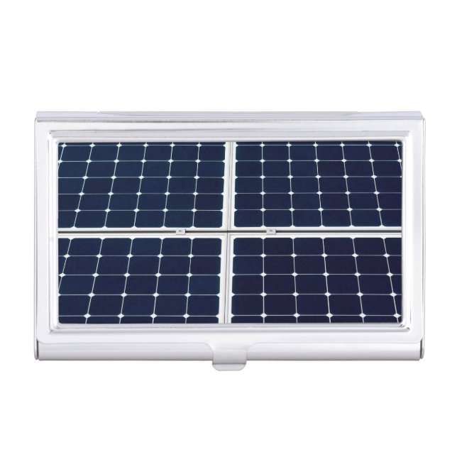 Image of a solar power panel funny business card holder (Front)