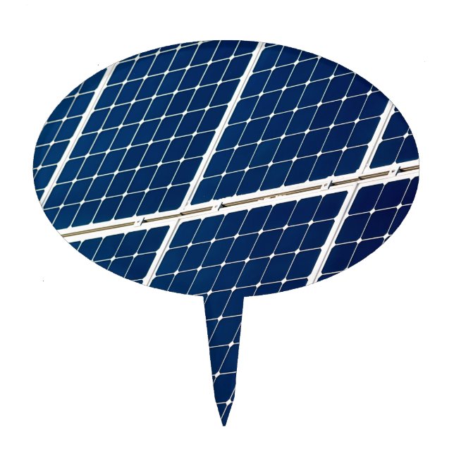 Image of a solar power panel funny cake topper (Front)
