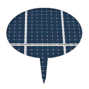 Image of a solar power panel funny cake topper