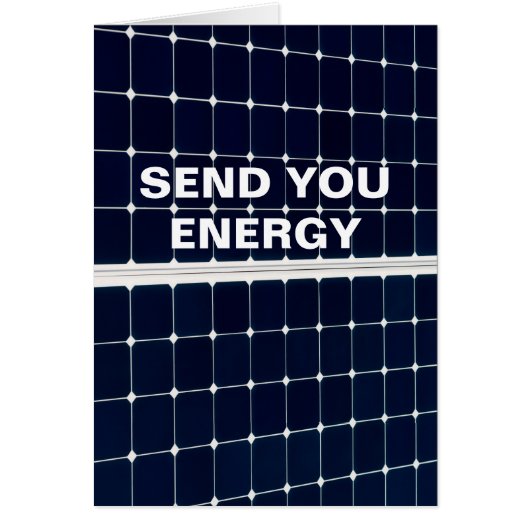 Image of a solar power panel funny cards (Front)