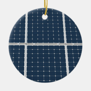 Image of a solar power panel funny ceramic ornament