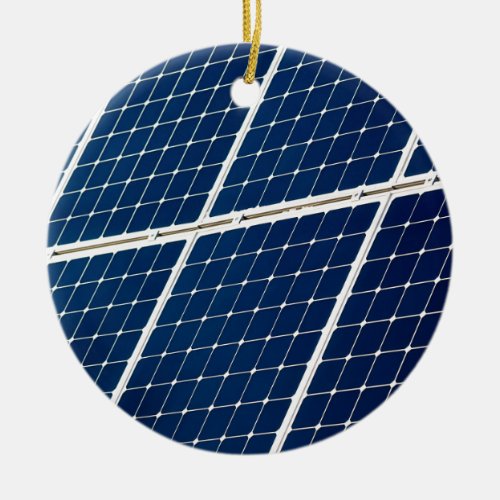 Image of a solar power panel funny ceramic ornament