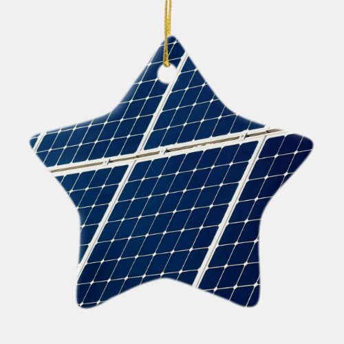 Image of a solar power panel funny ceramic ornament