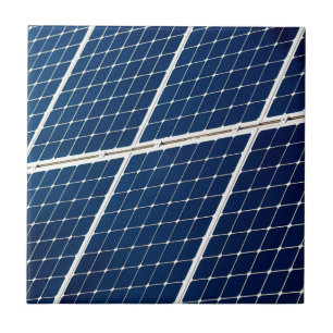 Image of a solar power panel funny ceramic tile