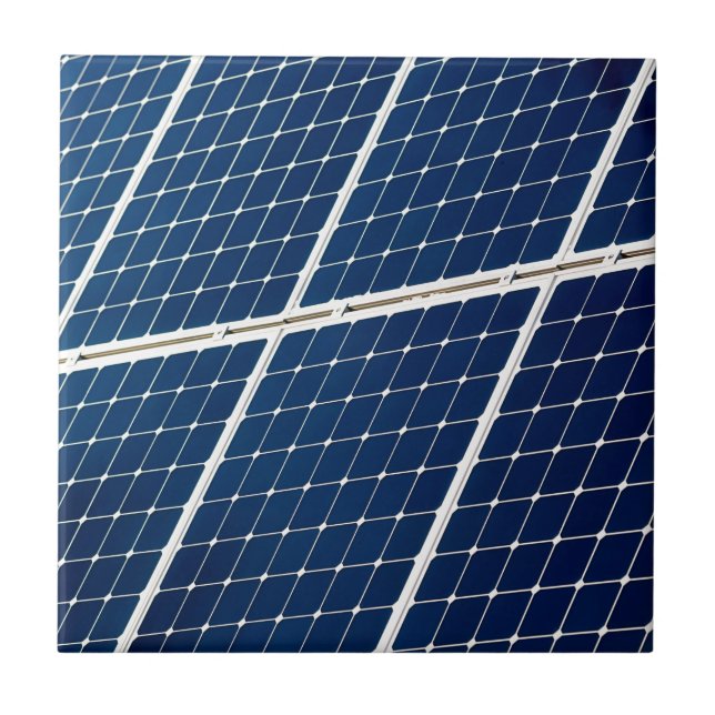 Image of a solar power panel funny ceramic tile (Front)