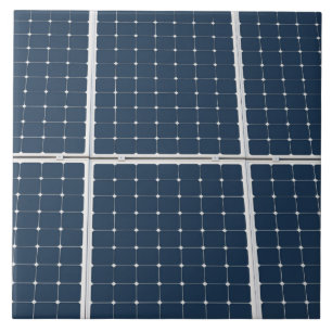 Image of a solar power panel funny ceramic tile