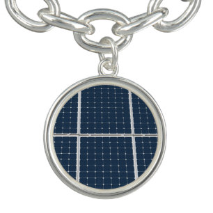 Image of a solar power panel funny charm bracelet