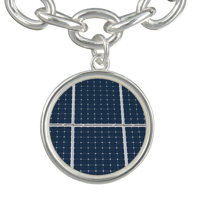 Image of a solar power panel funny charm bracelet (Design)
