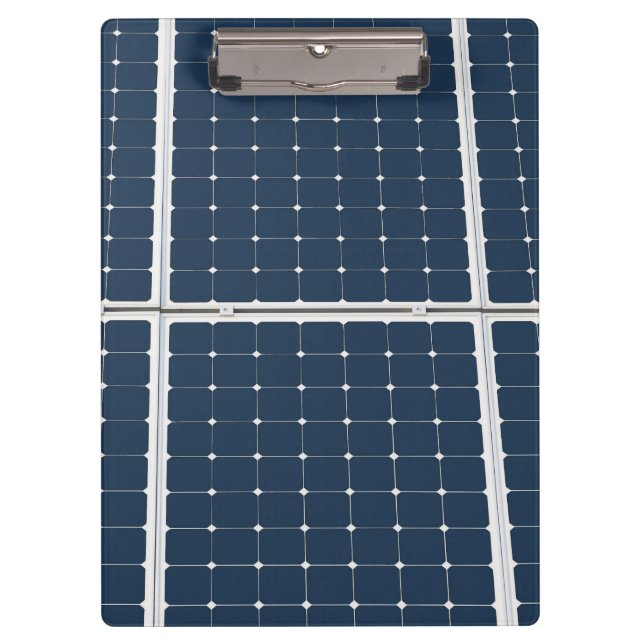 Image of a solar power panel funny clipboard (Front)