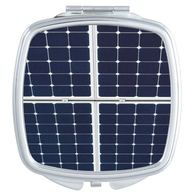 Image of a solar power panel funny compact mirror (Front)