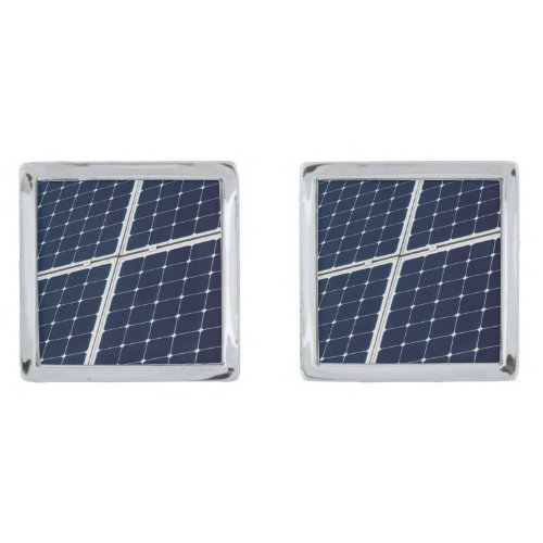 Image of a solar power panel funny cufflinks