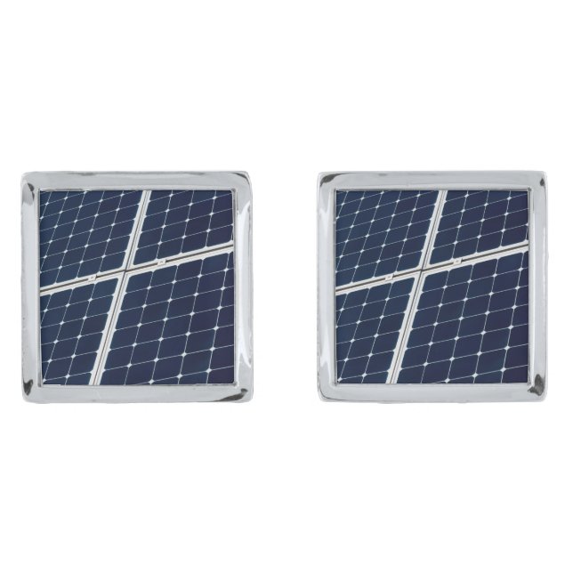 Image of a solar power panel funny cufflinks (Front)