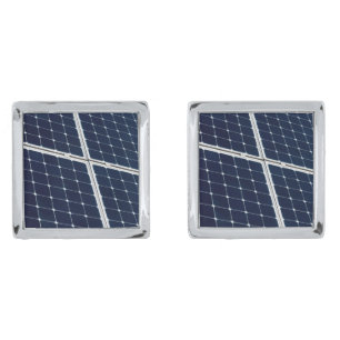 Image of a solar power panel funny cufflinks