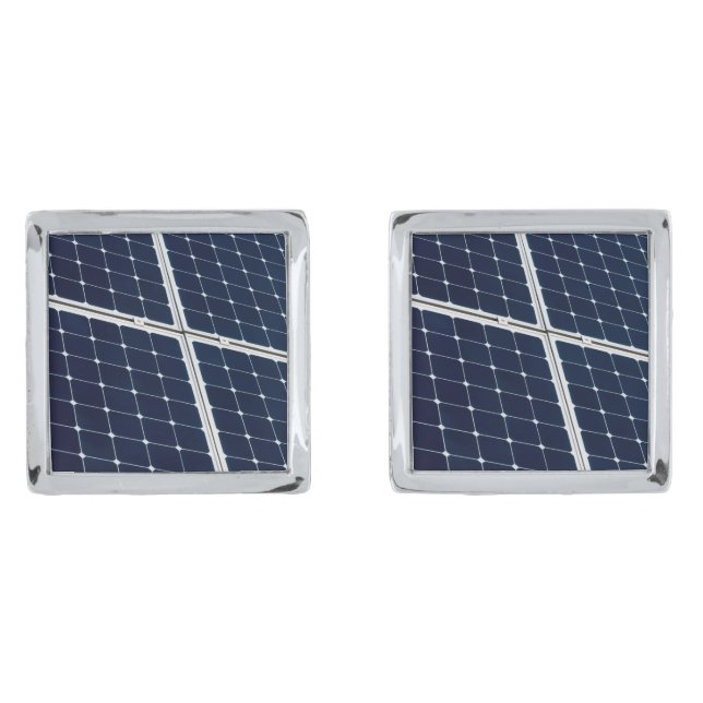 Image of a solar power panel funny cufflinks (Front)