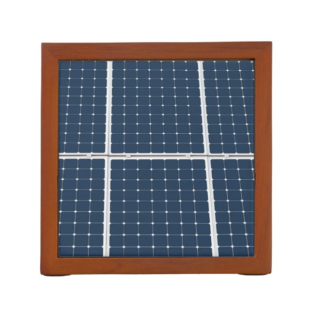 Image of a solar power panel funny desk organizer (Back)