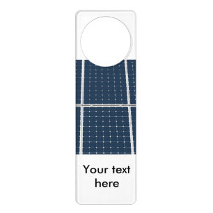 Image of a solar power panel funny door hanger