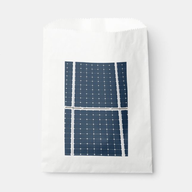 Image of a solar power panel funny favor bag (Front)