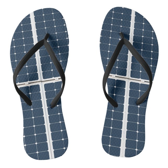 Image of a solar power panel funny flip flops (Footbed)