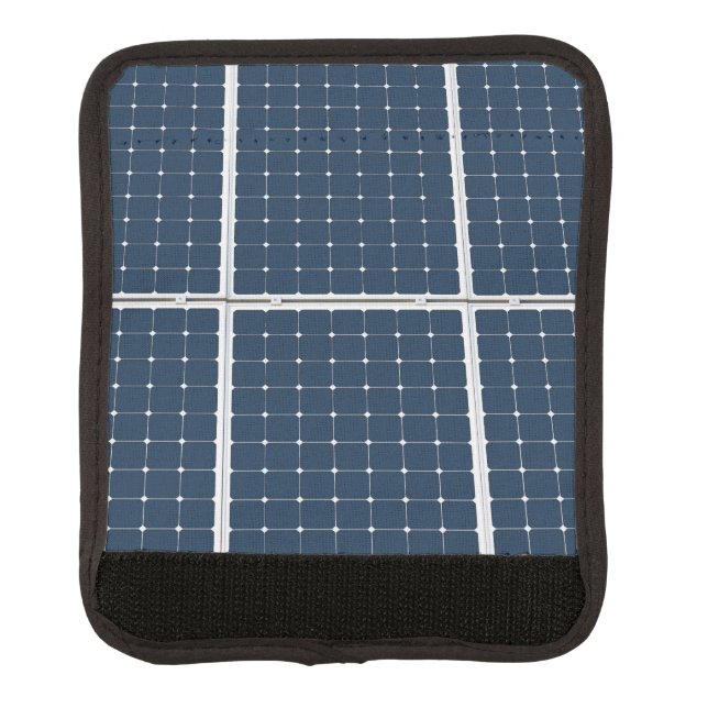 Image of a solar power panel funny luggage handle wrap (Front)