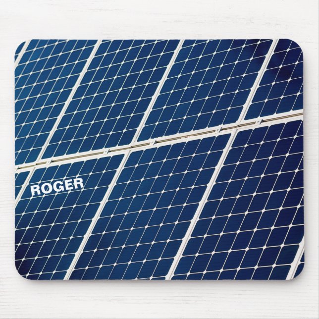 Image of a solar power panel funny mouse pad (Front)