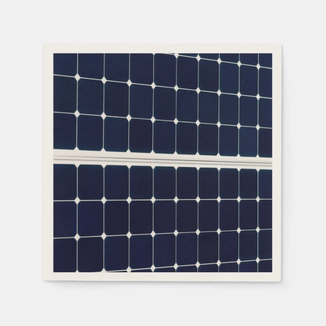 Image of a solar power panel funny paper napkins (Front)