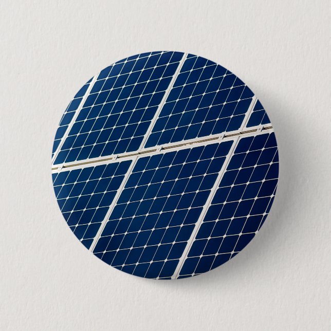Image of a solar power panel funny pinback button (Front)