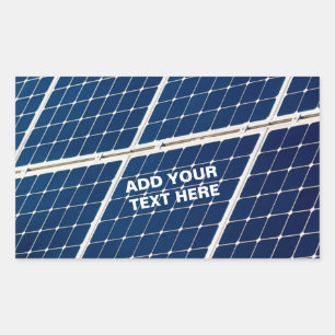 Image of a solar power panel funny rectangular sticker