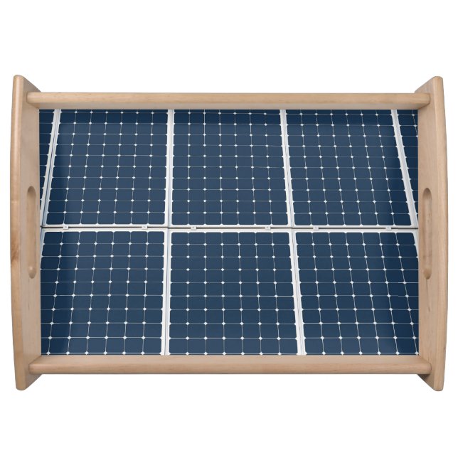 Image of a solar power panel funny serving tray (Front)