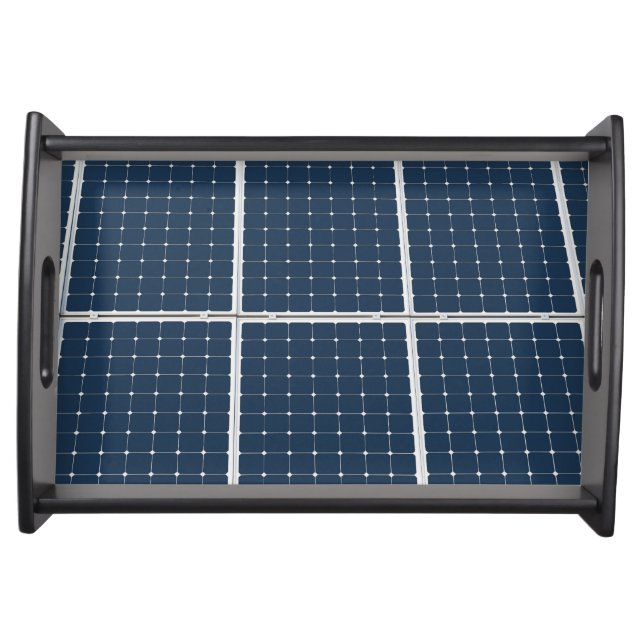 Image of a solar power panel funny serving tray (Front)