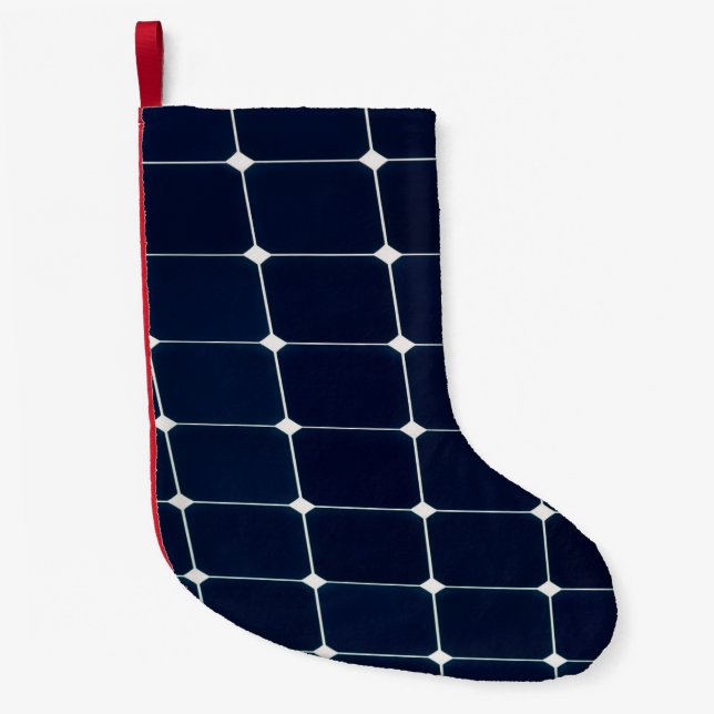Image of a solar power panel funny small christmas stocking (Front)
