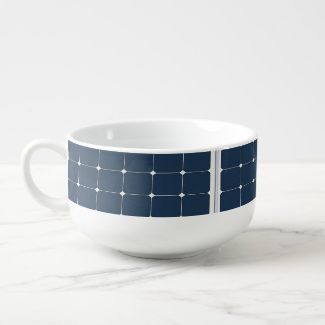Image of a solar power panel funny soup mug (Right)